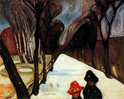 z Alameda con copos de nieve. Edvard Munch